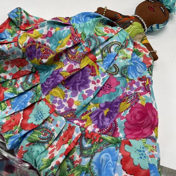 Vintage Topsy Turvy Cloth Doll 2 Sided Flip Dress Faces Barbados Handmade - Picture 5 of 6